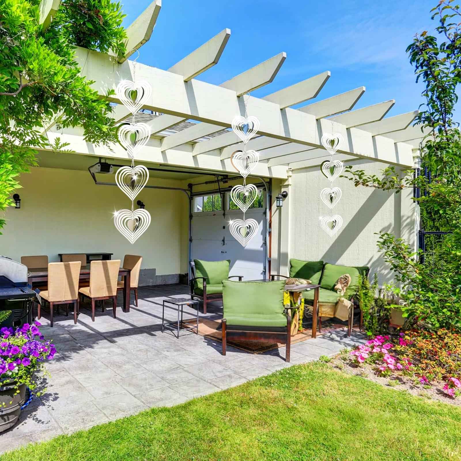 12PCS Reflective Bird Deterrent Wind Spinners – Outdoor Garden Patio