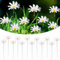10PCS Daisy Flower Garden Stakes, Metal Flower Garden Stakes Iron Crafts,