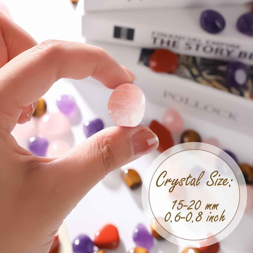 0.66lb Rose Quartz Tumbled Stones Polished Crystal Reiki Chakra Healing