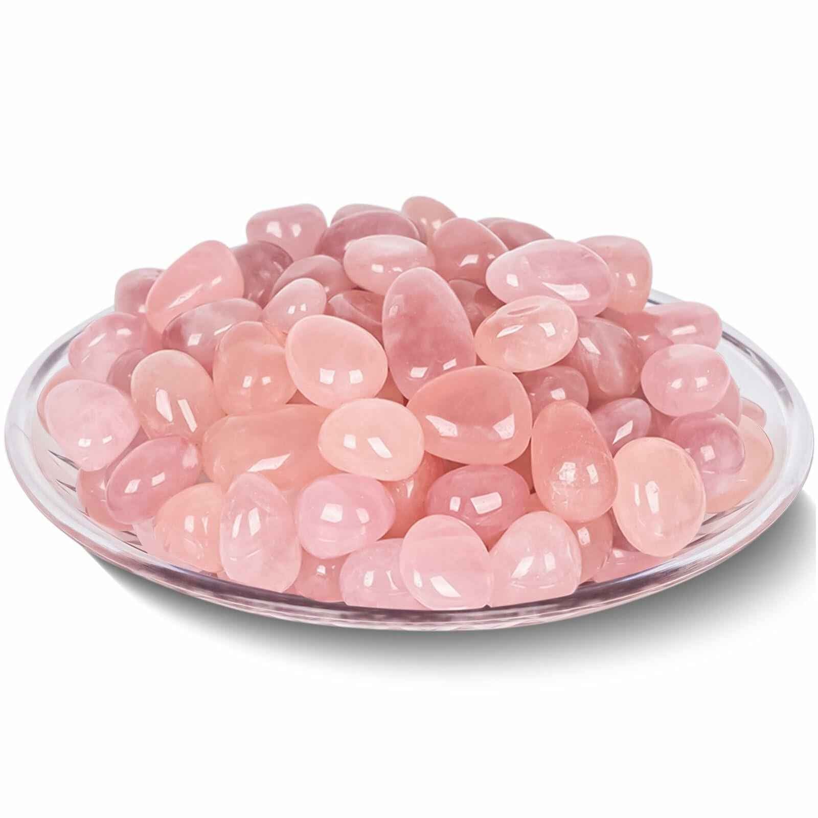 0.66lb Rose Quartz Tumbled Stones Polished Crystal Reiki Chakra Healing