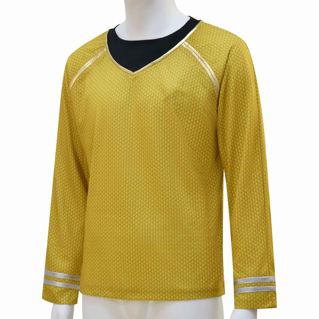 Aiweran Captain Kirk Costume Adult Men Yellow T-Shirt(S), Small