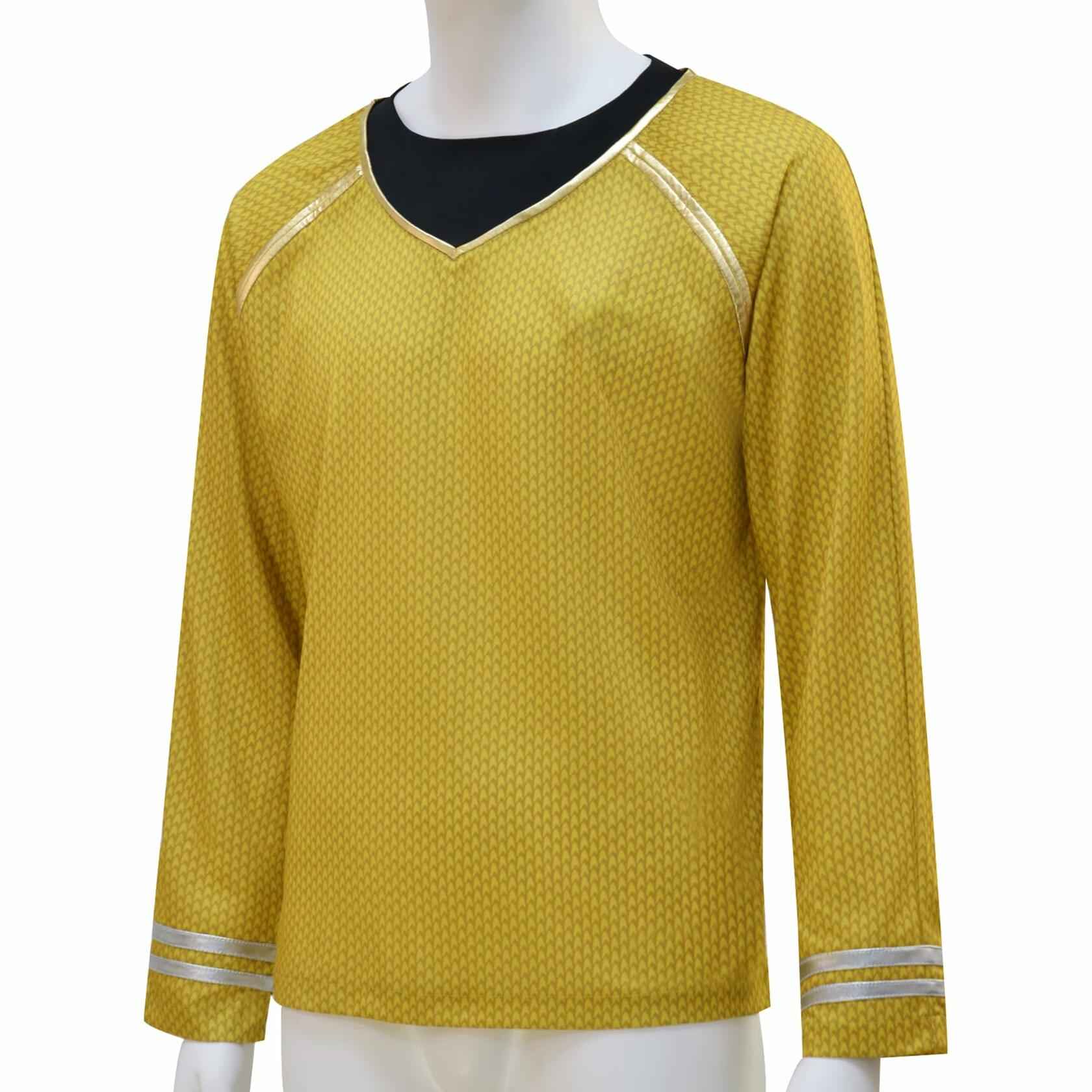 Aiweran Captain Kirk Costume Adult Men Yellow T-Shirt(S), Small