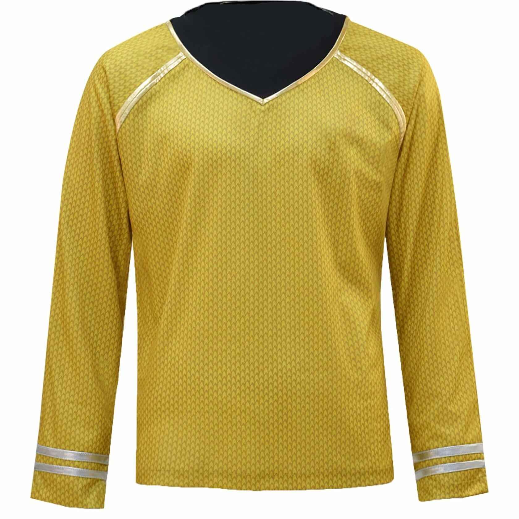 Aiweran Captain Kirk Costume Adult Men Yellow T-Shirt(S), Small