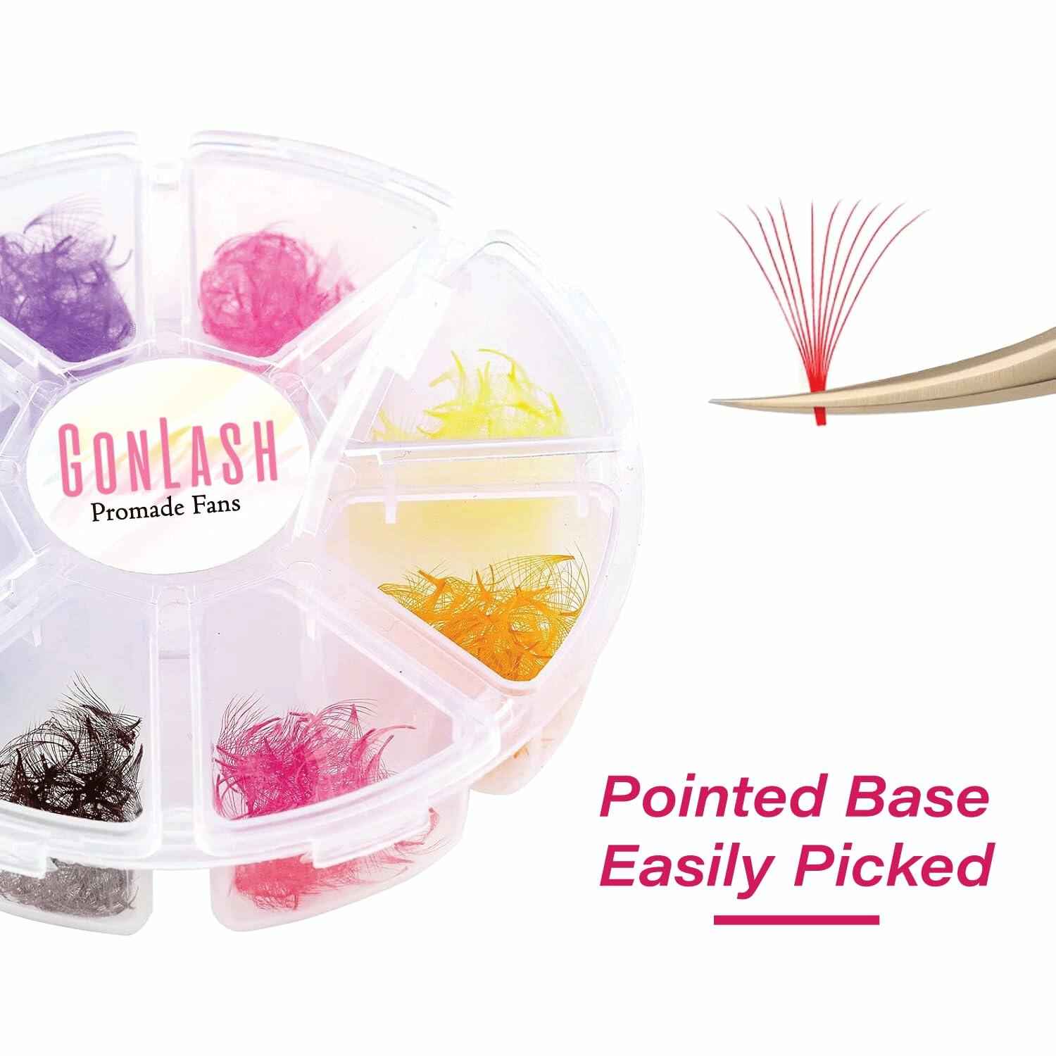 1000pcs Colorful Premade Volume Lash Extensions 6D C Curl 13mm