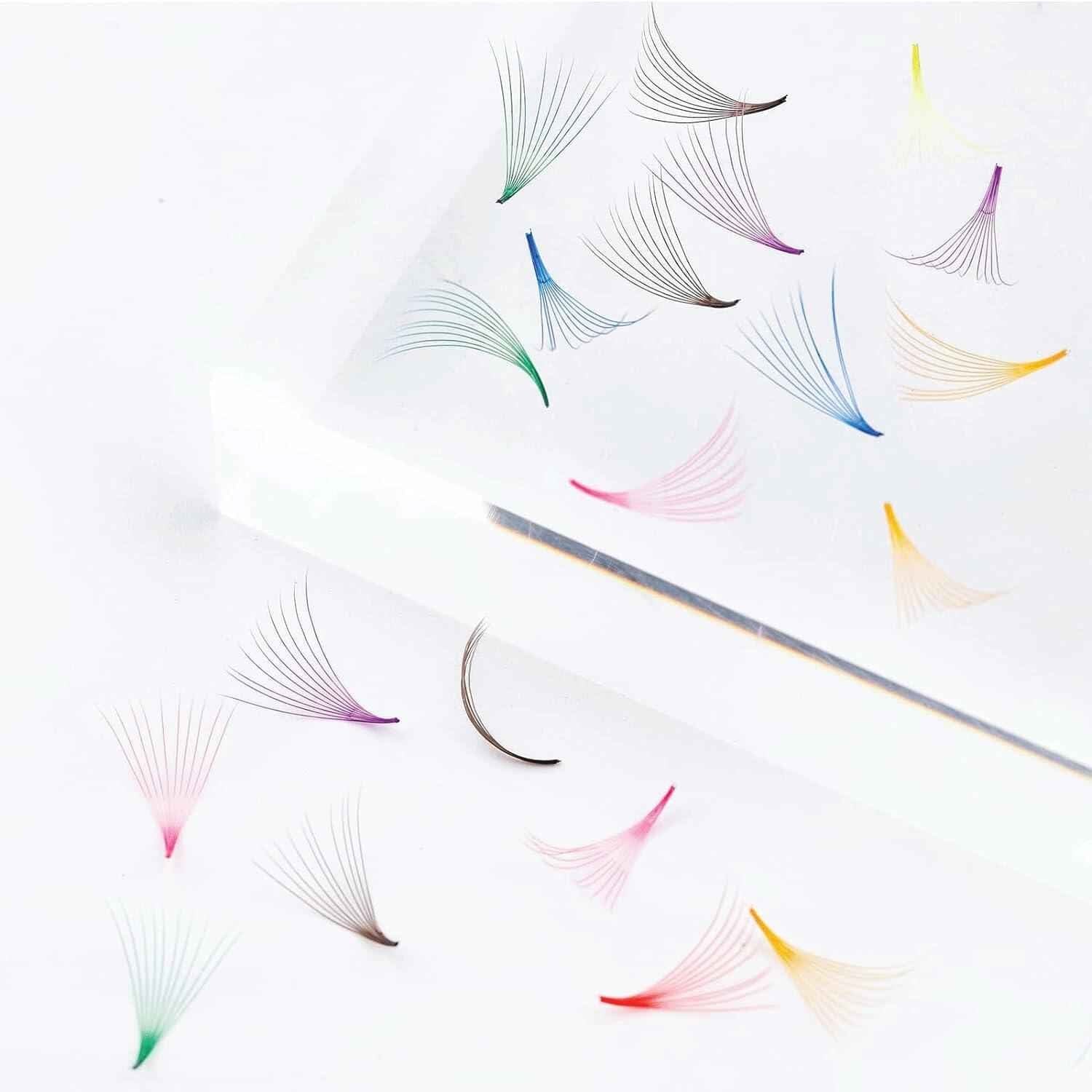 1000pcs Colorful Premade Volume Lash Extensions 6D C Curl 13mm