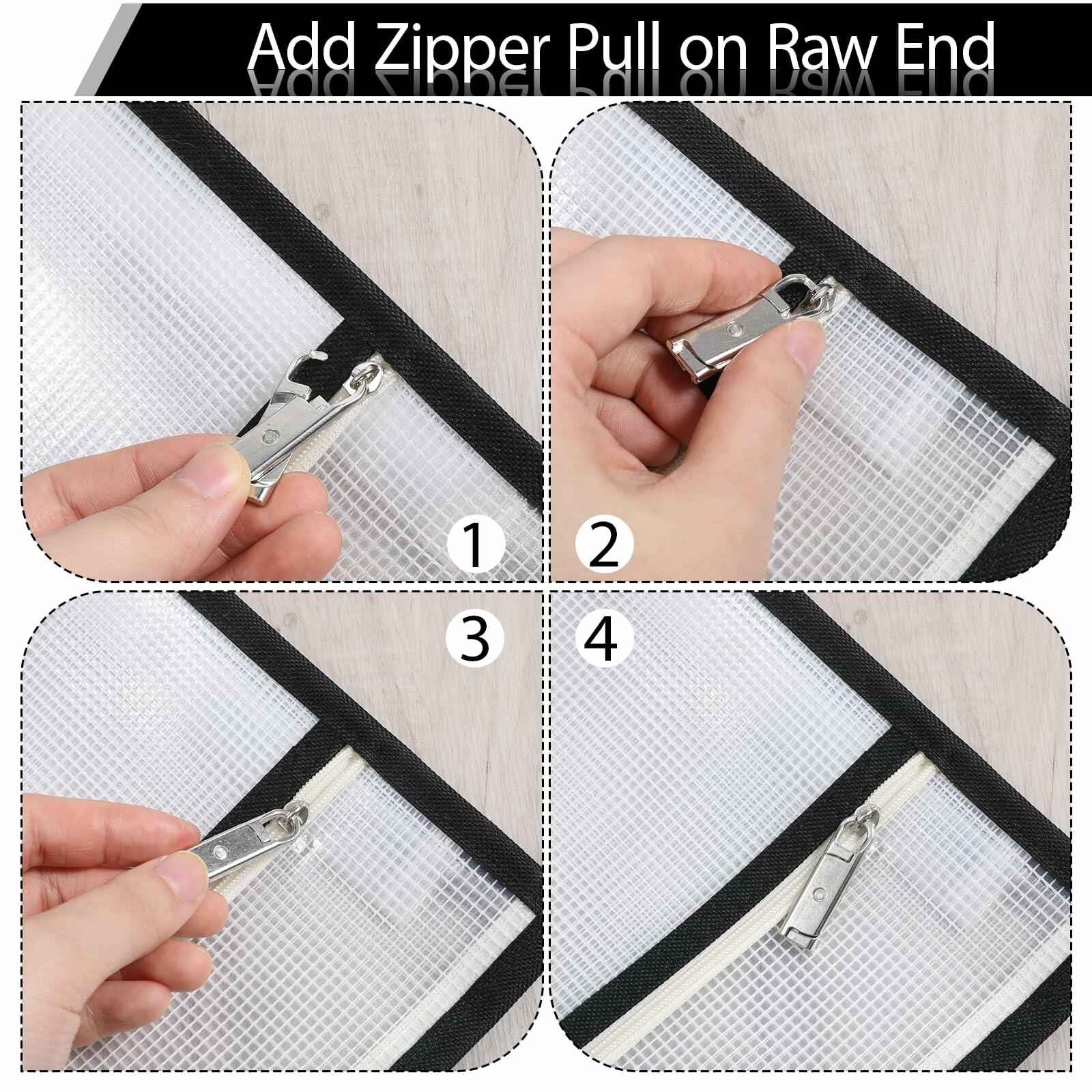 12 Pcs Metal Zipper Pull Tab Replacement Detachable Zipper Handles