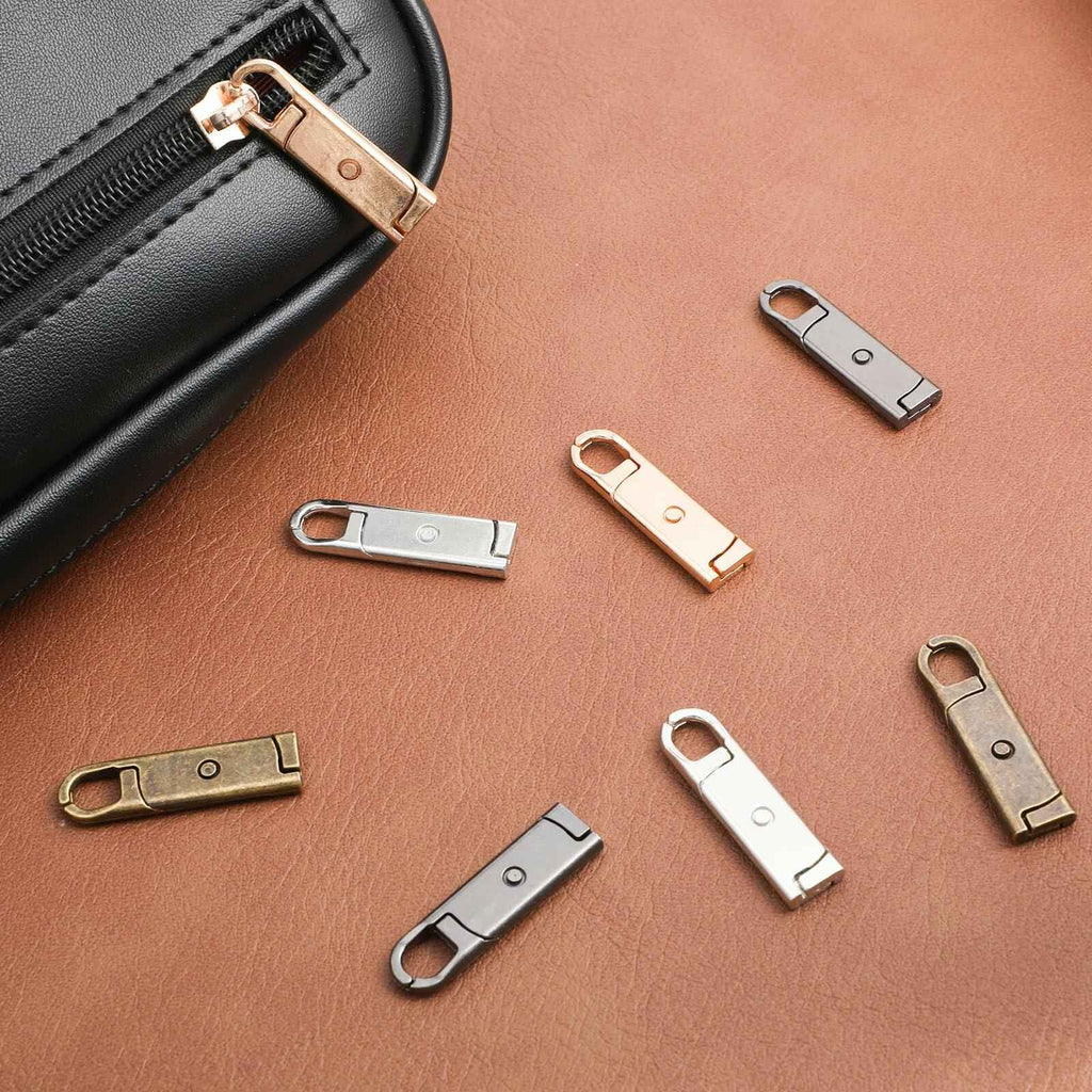 12 Pcs Metal Zipper Pull Tab Replacement Detachable Zipper Handles