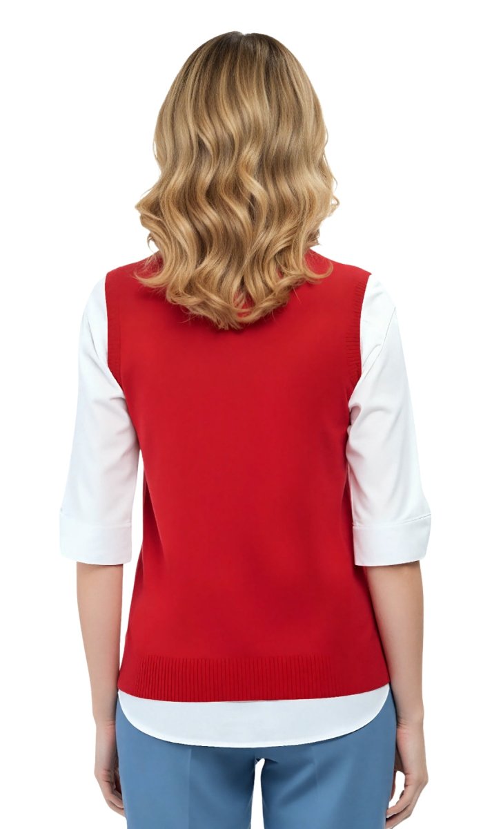 Womens Button Front Cable Knit Cardigan Sweater Vest - Codex AI