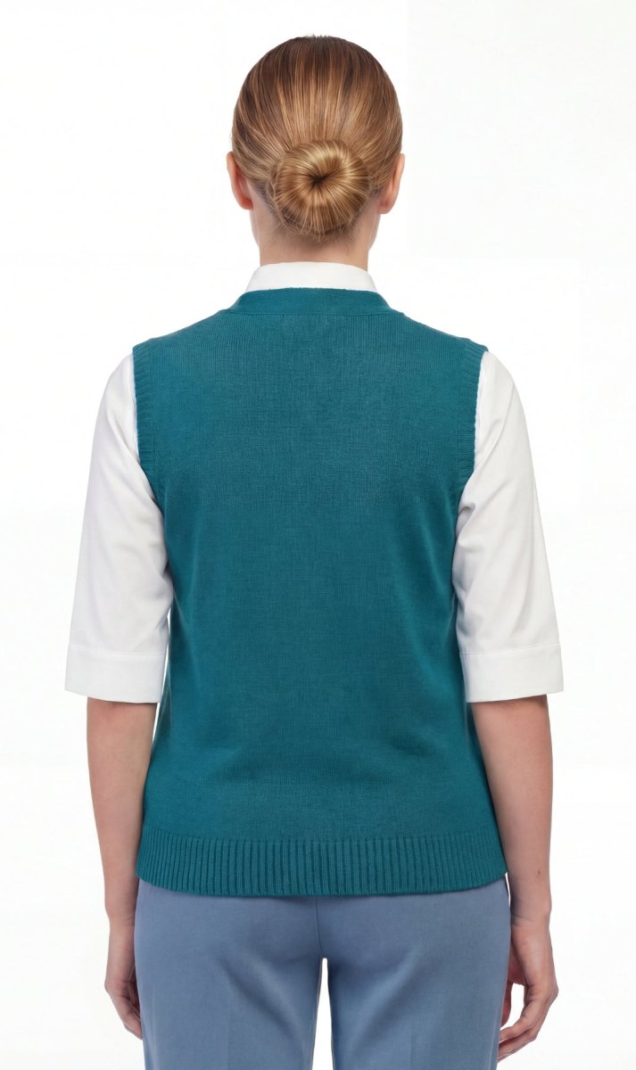 Womens Button Front Cable Knit Cardigan Sweater Vest - Codex AI