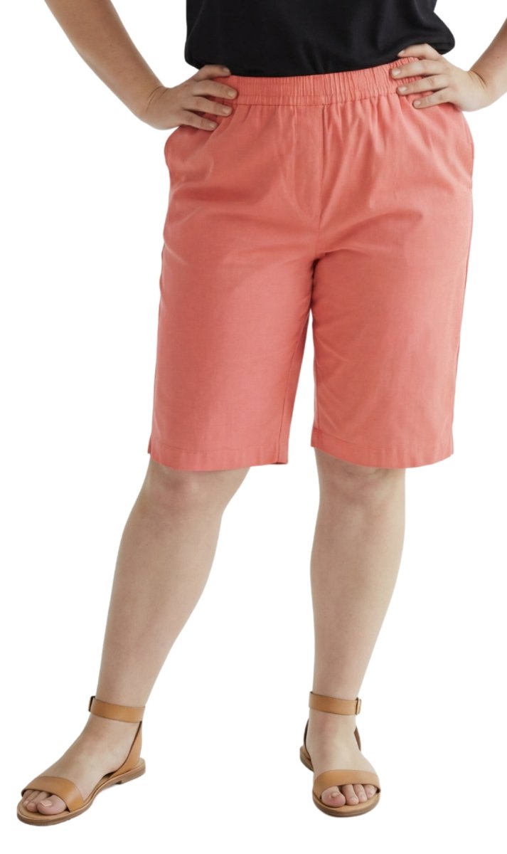 Women's Easy Pull on Bermuda Shorts in Denim and Twill - Codex AI