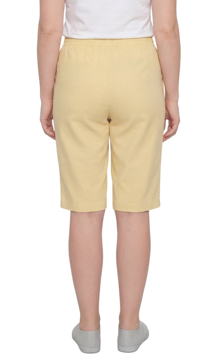 Women's Easy Pull on Bermuda Shorts in Denim and Twill - Codex AI