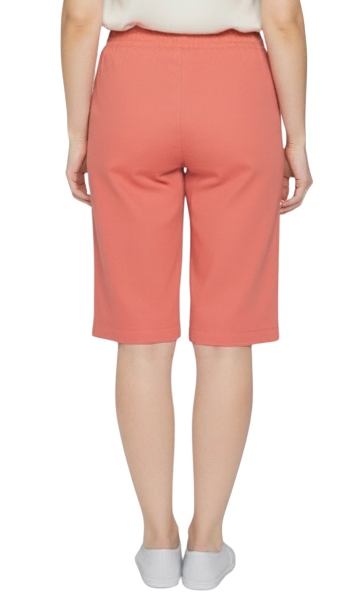 Women's Easy Pull on Bermuda Shorts in Denim and Twill - Codex AI