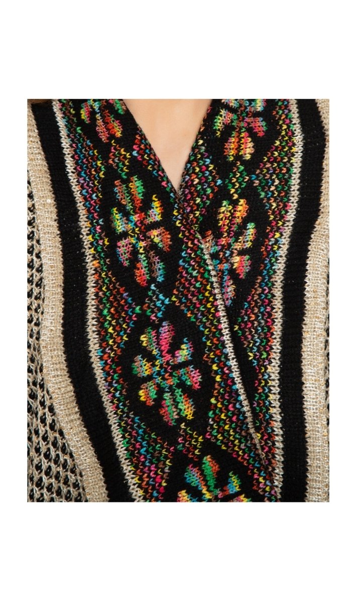 Women's Fringed Jacquard Weave Open Front Long Cardigan - Codex AI