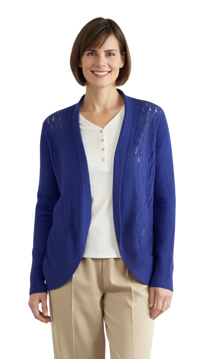 Women's Glitter Shrug - Open Front Soft Acrylic Cardigan for Stylish Layering