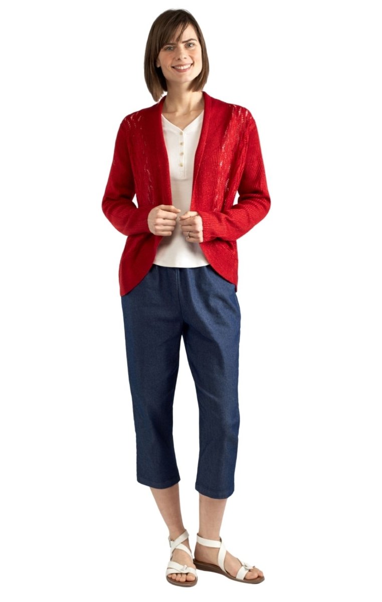 Women's Open Front Glitter Shrug in Soft Acryllic - Codex AI