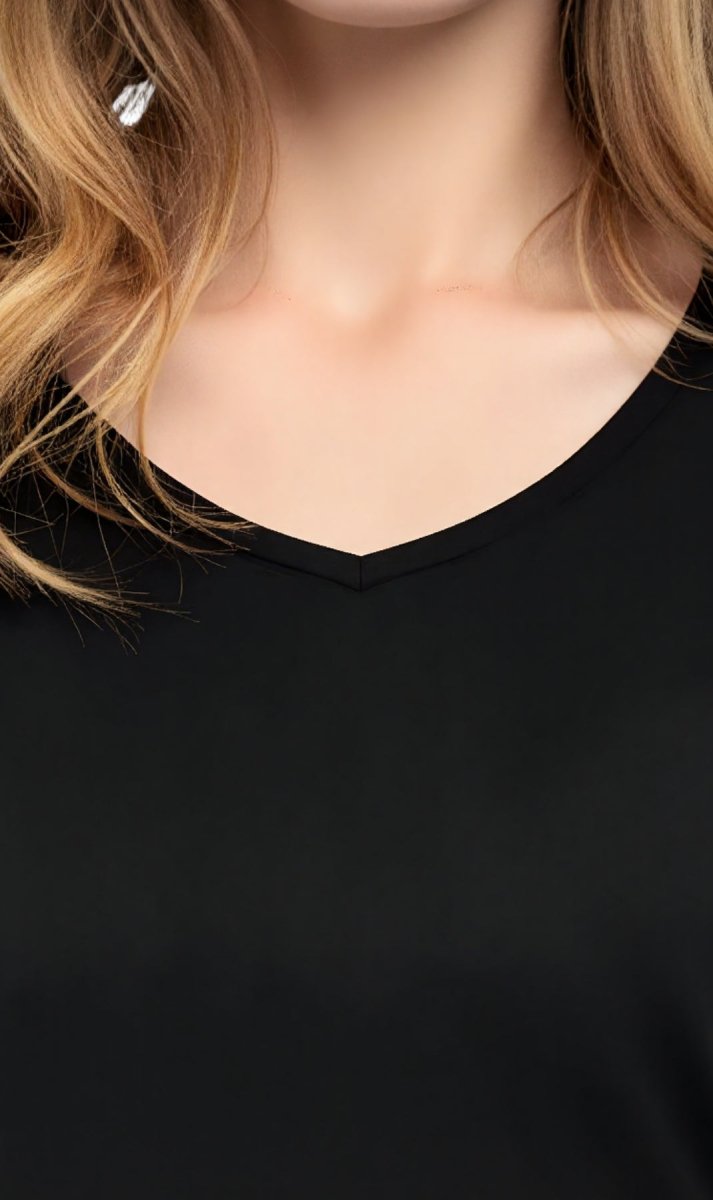 Women's Perfect Short - Sleeve V - Neck Tee Shirt - Cotton blend and Wrinkle Resistant - Codex AI