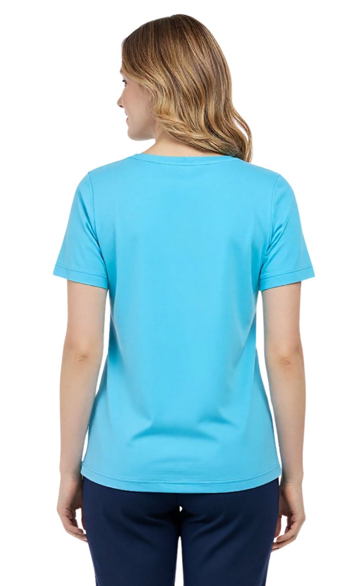 Women's Perfect Short - Sleeve V - Neck Tee Shirt - Cotton blend and Wrinkle Resistant - Codex AI