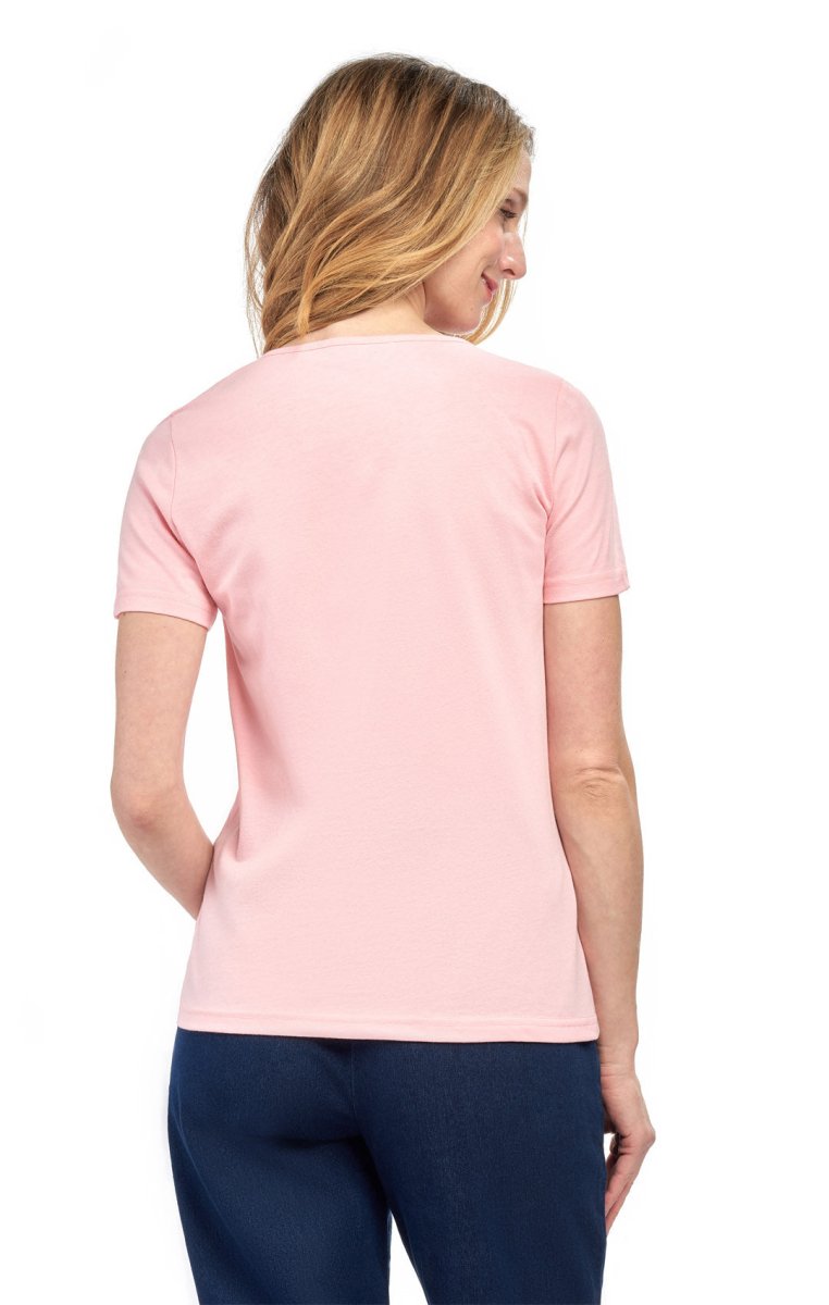 Women's Perfect Short - Sleeve V - Neck Tee Shirt - Cotton blend and Wrinkle Resistant - Codex AI