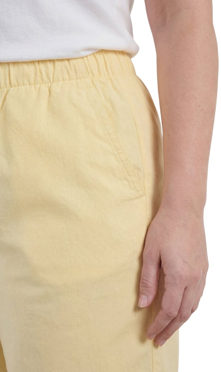 Women's Pull On Denim & Twill Shorts with stretch waist - No zipper or buttons - Codex AI