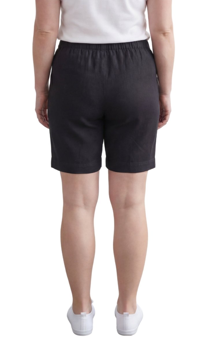 Women's Pull On Denim & Twill Shorts with stretch waist - No zipper or buttons - Codex AI