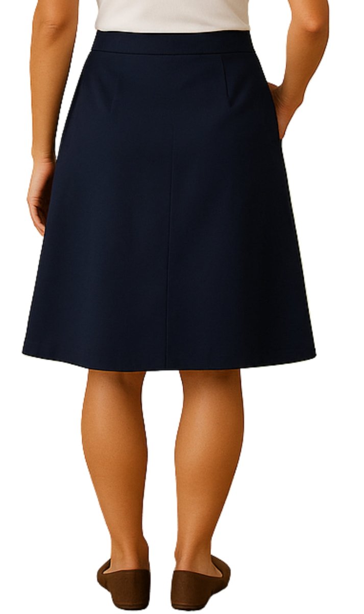 Women's Pull on Skort in Twill with Elastic Waist and Front Pockets - Codex AI