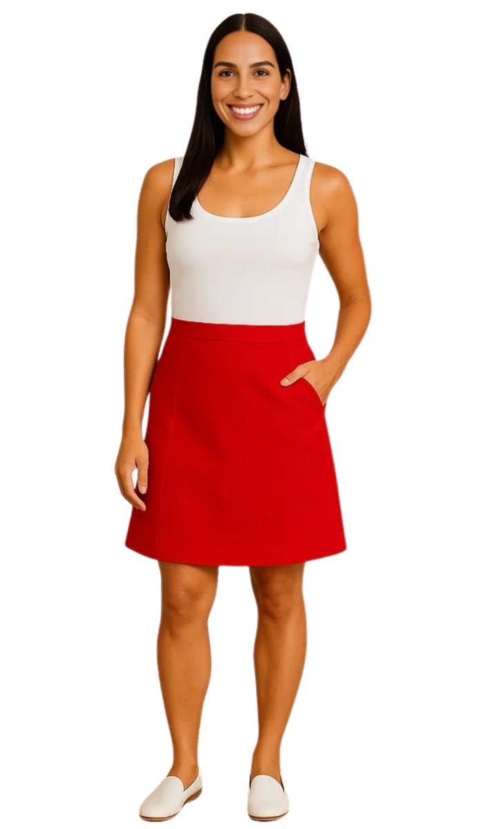 Women's Pull on Skort in Twill with Elastic Waist and Front Pockets - Codex AI