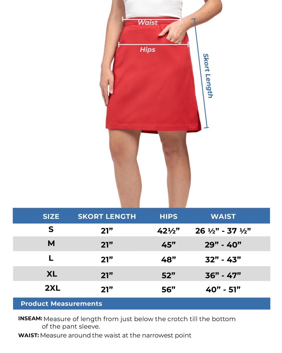 Women's Pull on Skort in Twill with Elastic Waist and Front Pockets - Codex AI