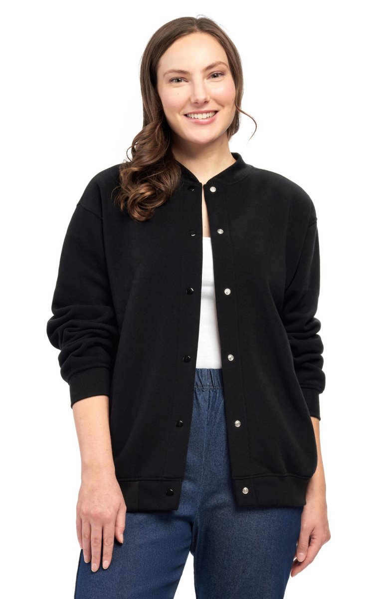 Womens Snap Up Jacket - Soft, Fleecy Lining for Three - Season Comfort - Codex AI