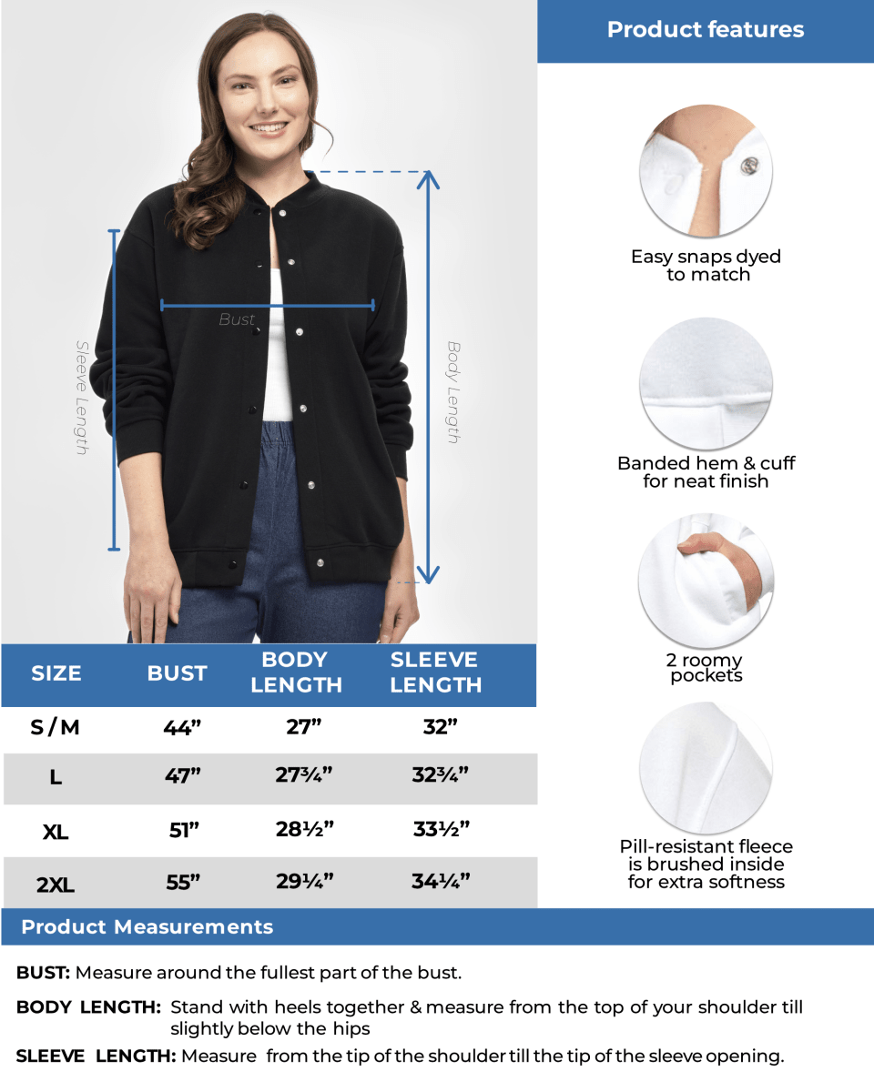 Womens Snap Up Jacket - Soft, Fleecy Lining for Three - Season Comfort - Codex AI