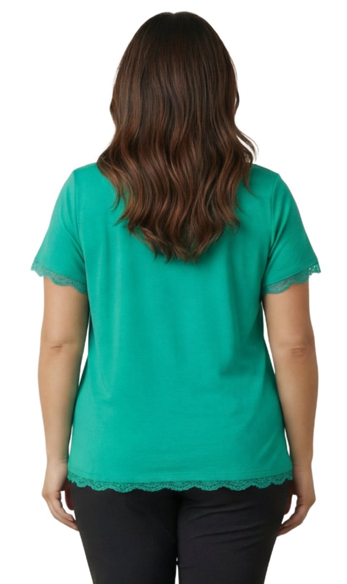Women's V - neck Short Sleeve Tshirt with A Three Button Placket - Codex AI